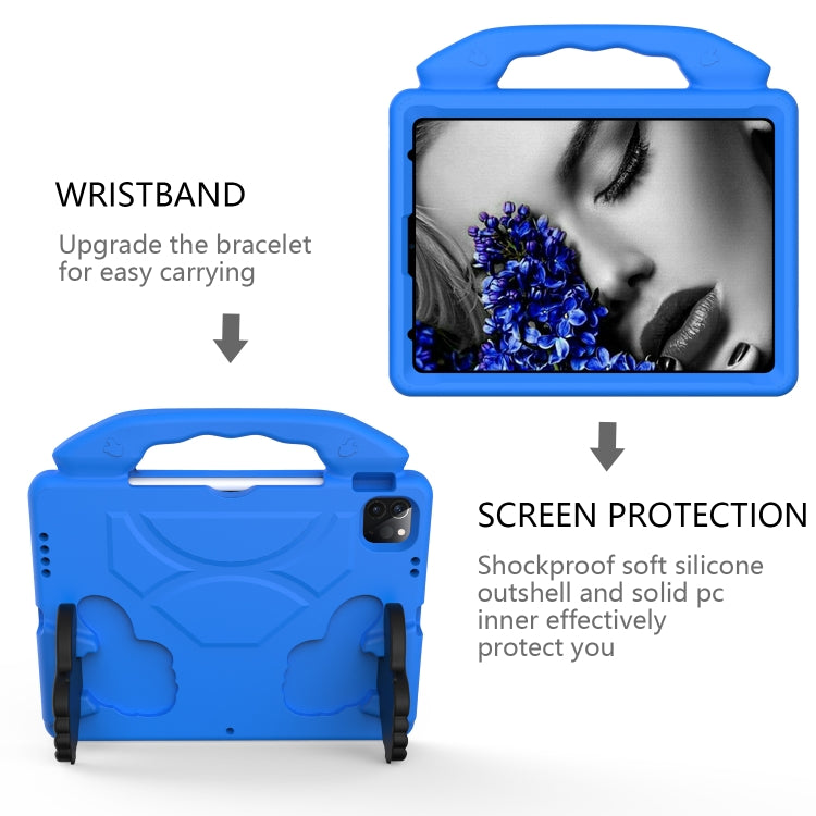 For iPad Pro 11 2024 Children EVA Shockproof Tablet Case with Thumb Bracket(Blue) - free shipping - PMC TechLife - Order now!