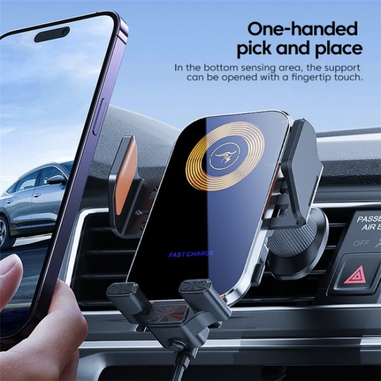 X15 Wireless Charger Mobile Phone Bracket Car Air Vent Cell Phone Mount Holder(Black) - Car Charger by PMC TechLife | Online Shopping South Africa | PMC TechLife | Buy Now Pay Later Mobicred