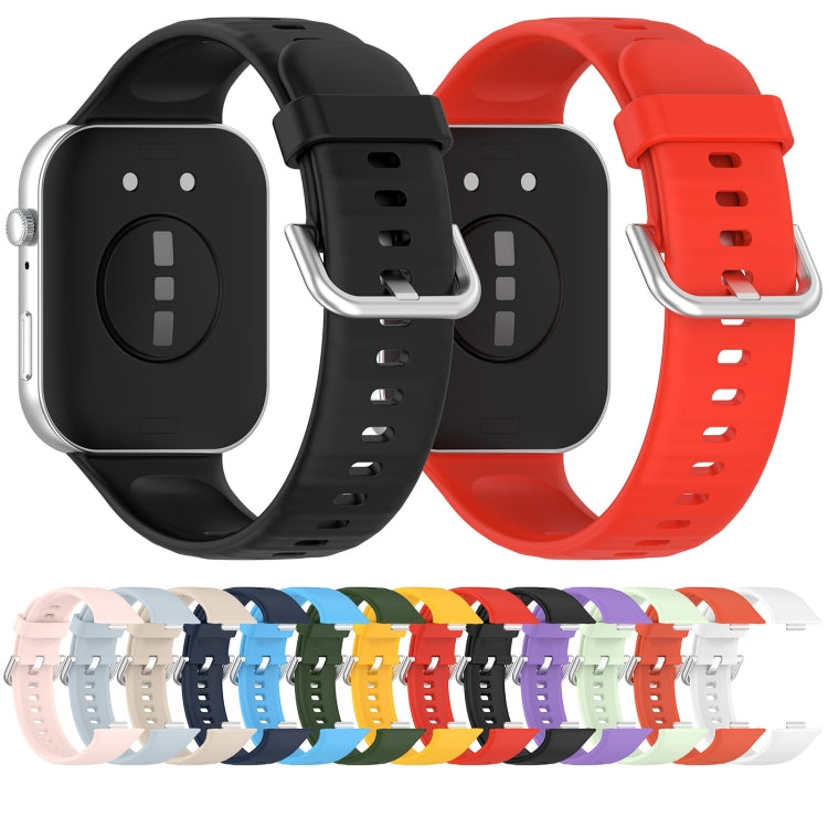 For Huawei Watch Fit3 Silicone Soft Watch Band + Clear Watch Protective Case Set(Red) - Watch Bands by PMc TechLife | Online Shopping South Africa | PMc TechLife | Buy Now Pay Later Mobicred