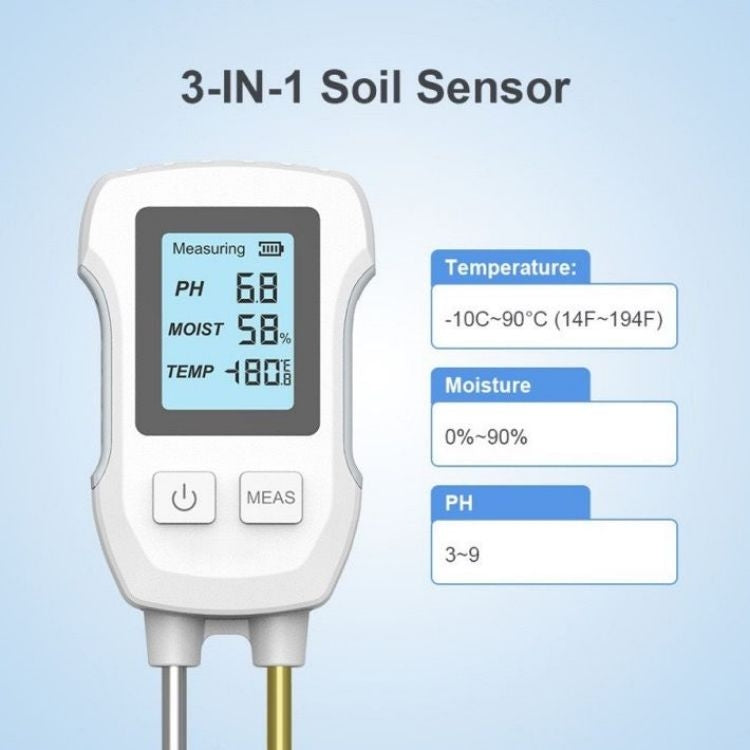 3 in 1 Digital Display Soil Detector, Soil Moisture, Temperature, PH - PH & Moisture Meter by PMC TechLife | Online Shopping South Africa | PMC TechLife | Buy Now Pay Later Mobicred