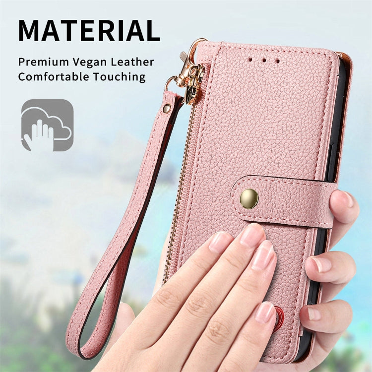 For Huawei Pura 70 Pro Love Zipper Lanyard Leather Phone Case(Pink) - Huawei Cases by PMC Jewellery | Online Shopping South Africa | PMC Jewellery | Buy Now Pay Later Mobicred