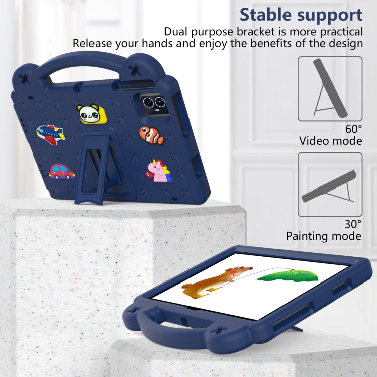 For Blackview Tab 80 10.1 2023 Handle Kickstand Children EVA Shockproof Tablet Case(Navy Blue) - Others by PMC TechLife | Online Shopping South Africa | PMC TechLife | Buy Now Pay Later Mobicred
