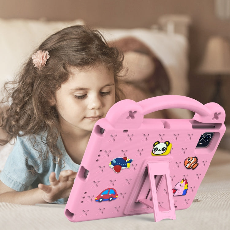 For Walmart ONN 10.1 Gen4 2024 Handle Kickstand Children EVA Shockproof Tablet Case(Pink) - Others by PMC Jewellery | Online Shopping South Africa | PMC Jewellery | Buy Now Pay Later Mobicred