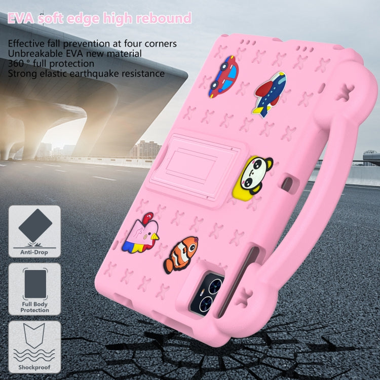 For Walmart ONN 10.1 Gen4 2024 Handle Kickstand Children EVA Shockproof Tablet Case(Pink) - Others by PMC Jewellery | Online Shopping South Africa | PMC Jewellery | Buy Now Pay Later Mobicred