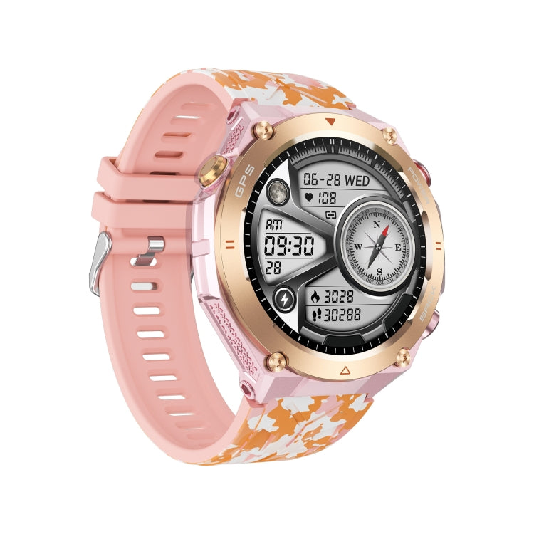 KC82 1.45 inch Color Screen Smart Watch, Support Bluetooth Call / Health Monitoring(Camouflage Pink) - Smart Watches by PMC Jewellery | Online Shopping South Africa | PMC Jewellery | Buy Now Pay Later Mobicred