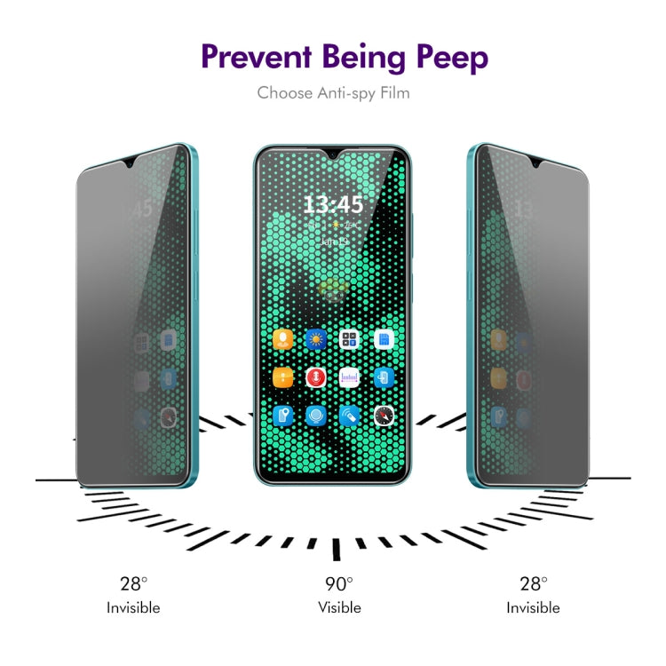 For Tecno Spark 9 2pcs ENKAY Hat-Prince 28 Degree Anti-peeping Privacy Tempered Glass Film - Tecno Tempered Glass by ENKAY | Online Shopping South Africa | PMC Jewellery | Buy Now Pay Later Mobicred