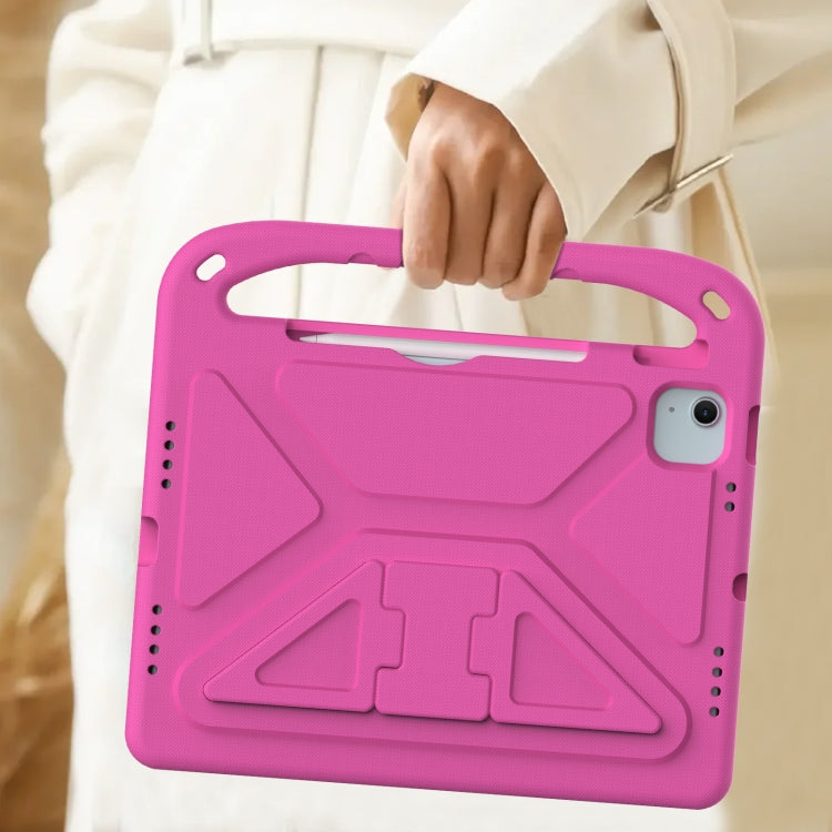 For iPad Air 11 / Pro 11 2024 Handle EVA Shockproof Tablet Case with Holder(RoseRed) - iPad Air 11 2024 Cases by PMC TechLife | Online Shopping South Africa | PMC TechLife | Buy Now Pay Later Mobicred