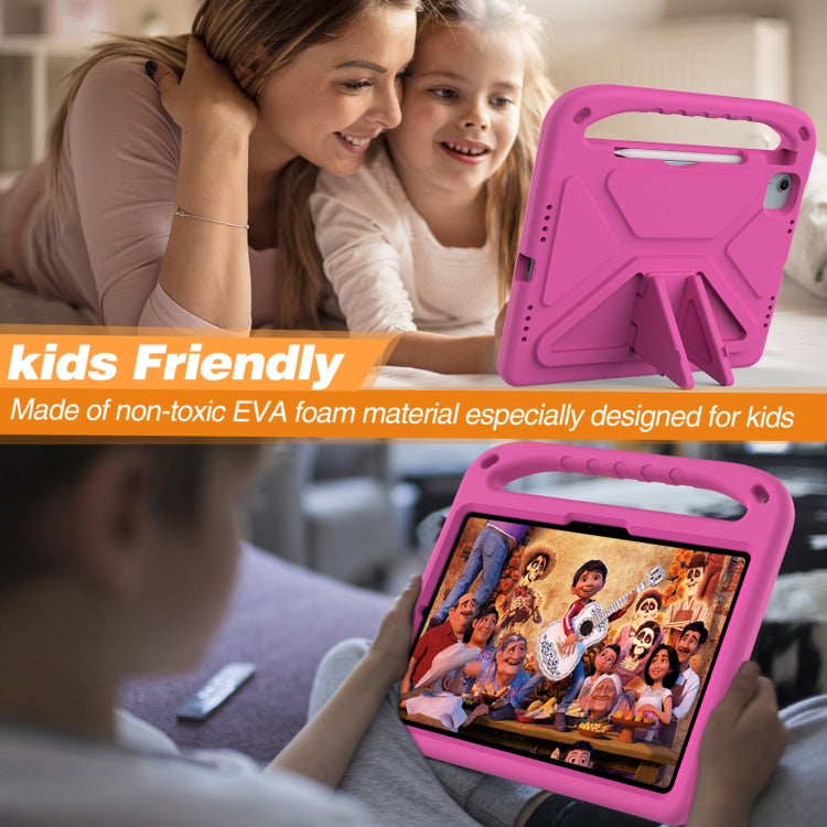 For iPad Air 11 / Pro 11 2024 Handle EVA Shockproof Tablet Case with Holder(RoseRed) - iPad Air 11 2024 Cases by PMC TechLife | Online Shopping South Africa | PMC TechLife | Buy Now Pay Later Mobicred
