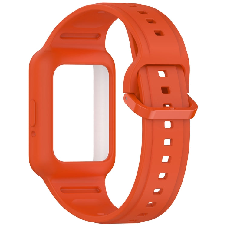 For  Huawei Band 9 Two Color Frame Integrated Silicone Watch Band(Orange) - free shipping - PMc TechLife - Order now!