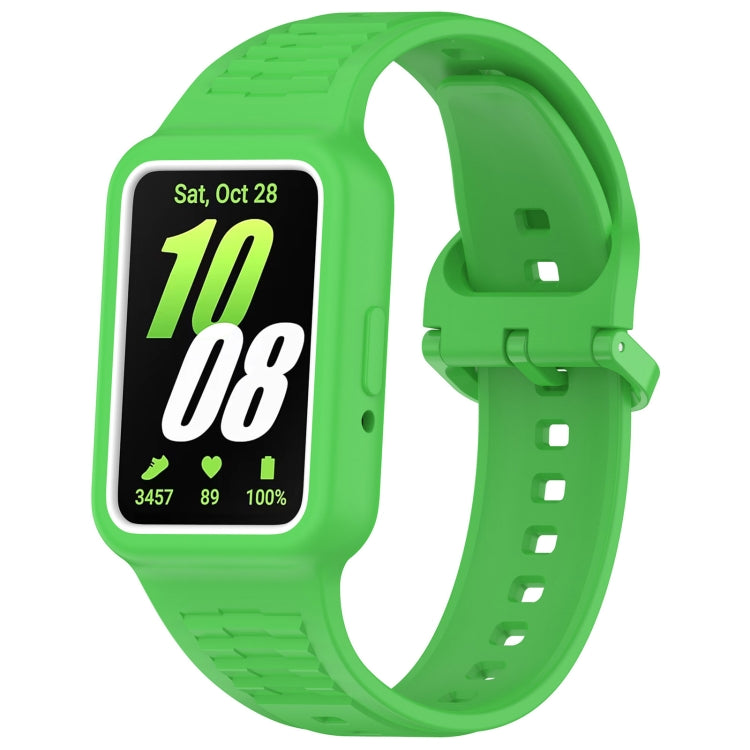 For  Huawei Band 8 Two Color Frame Integrated Silicone Watch Band(Fluorescent Green) - free shipping - PMc TechLife - Order now!