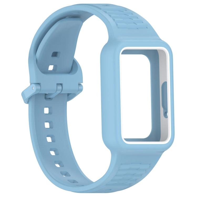 For  Huawei Band 8 Two Color Frame Integrated Silicone Watch Band(Sky Blue) - free shipping - PMc TechLife - Order now!
