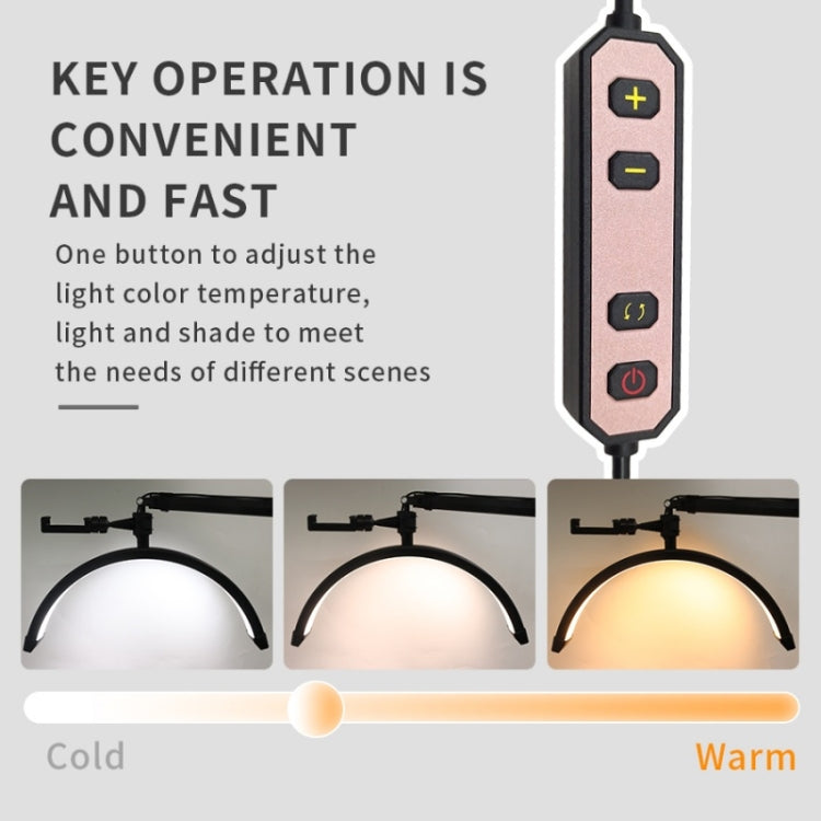 HD-M3X Pro 16 inch Adjustable Brightness Beauty Light Half Moon Light Eyelash Tech Lamp, Plug:AU Plug(White) - Selfie Light by PMC TechLife | Online Shopping South Africa | PMC TechLife | Buy Now Pay Later Mobicred