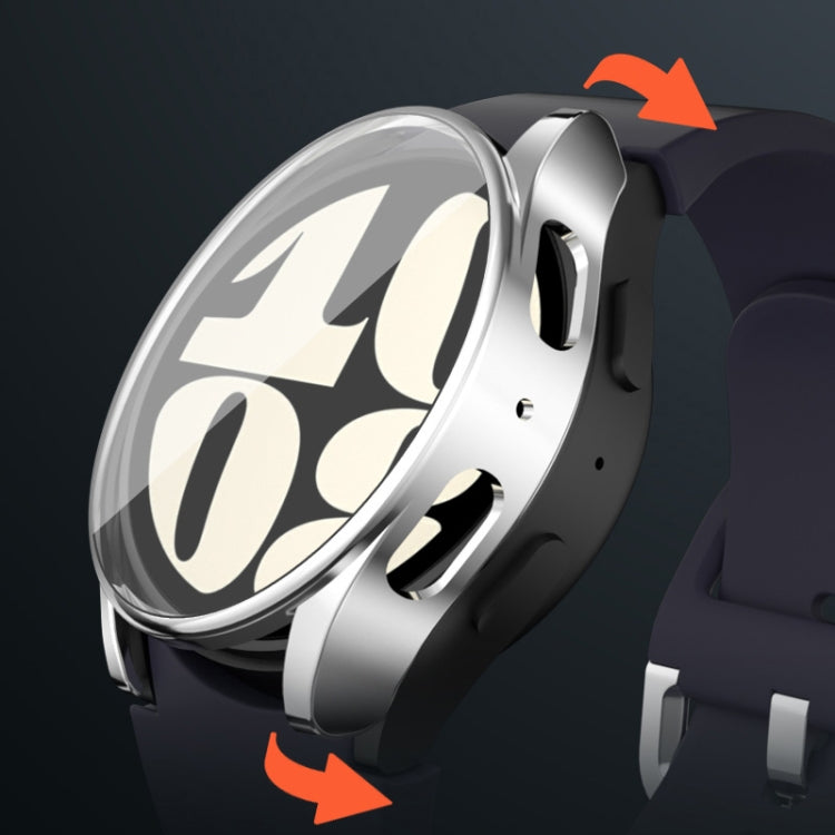 For Samsun Galaxy Watch 7 40mm Full Coverage TPU Electroplated Watch Protective Case(Black) - Watch Cases by PMC TechLife | Online Shopping South Africa | PMC TechLife | Buy Now Pay Later Mobicred