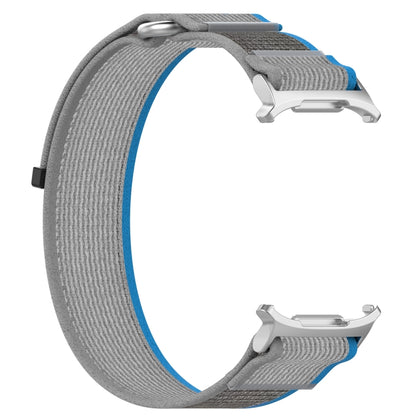 For Samsung Galaxy Watch Ultra 47mm Hook and Loop Fastener Loop Nylon Watch Band(Blue+Gray) - Watch Bands by PMC Jewellery | Online Shopping South Africa | PMC Jewellery | Buy Now Pay Later Mobicred