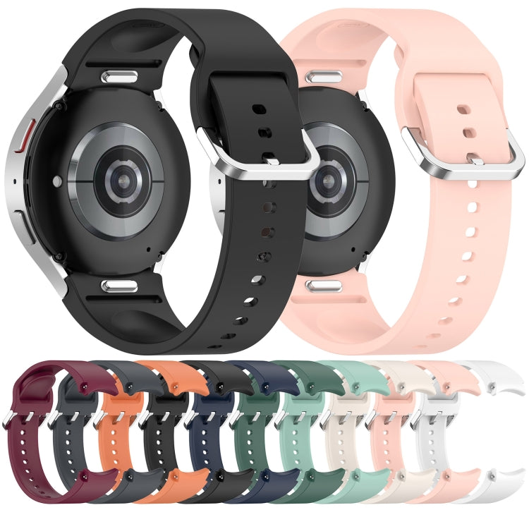 For Samsung Galaxy Watch7 40 / 44mm Solid Color Silver Buckle Quick Release Silicone Watch Band(Midnight Blue) - free shipping - PMC TechLife - Order now!