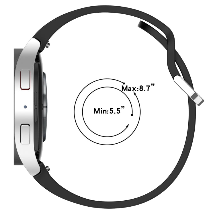 For Samsung Galaxy Watch7 40 / 44mm Solid Color Silver Buckle Quick Release Silicone Watch Band(White) - free shipping - PMC TechLife - Order now!