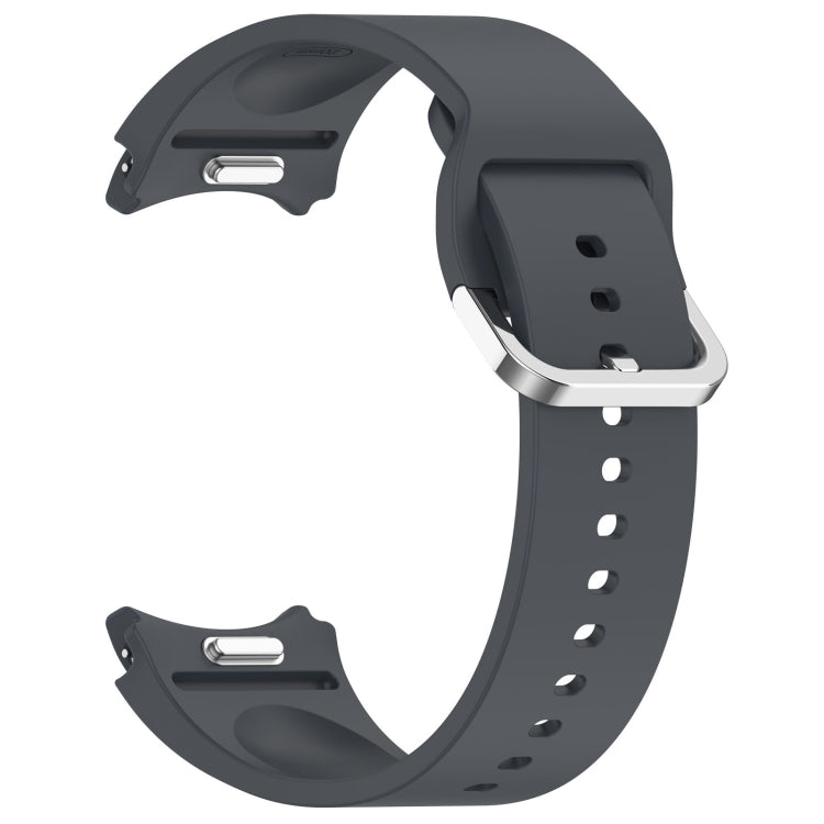 For Samsung Galaxy Watch 7 44mm Solid Color Silver Buckle Quick Release Silicone Watch Band(Grey) - free shipping - PMC TechLife - Order now!