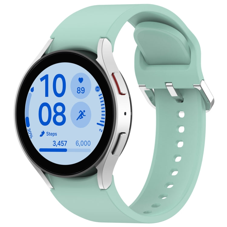 For Samsung Galaxy Watch 7 44mm Solid Color Silver Buckle Quick Release Silicone Watch Band(Teal) - free shipping - PMC TechLife - Order now!