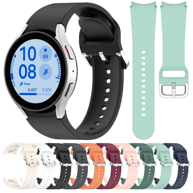 For Samsung Galaxy Watch 7 44mm Solid Color Silver Buckle Quick Release Silicone Watch Band(White) - free shipping - PMC TechLife - Order now!