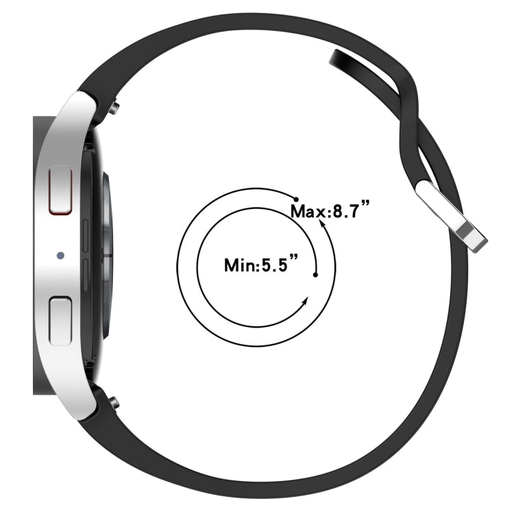 For Samsung Galaxy Watch 7 44mm Solid Color Silver Buckle Quick Release Silicone Watch Band(Wine Red) - free shipping - PMC TechLife - Order now!