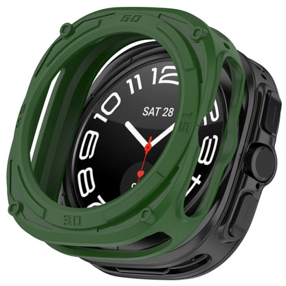 For Samsung Galaxy Watch Ultra 47mm Armored TPU Watch Protective Case(Green) - Watch Cases by PMC Jewellery | Online Shopping South Africa | PMC Jewellery | Buy Now Pay Later Mobicred