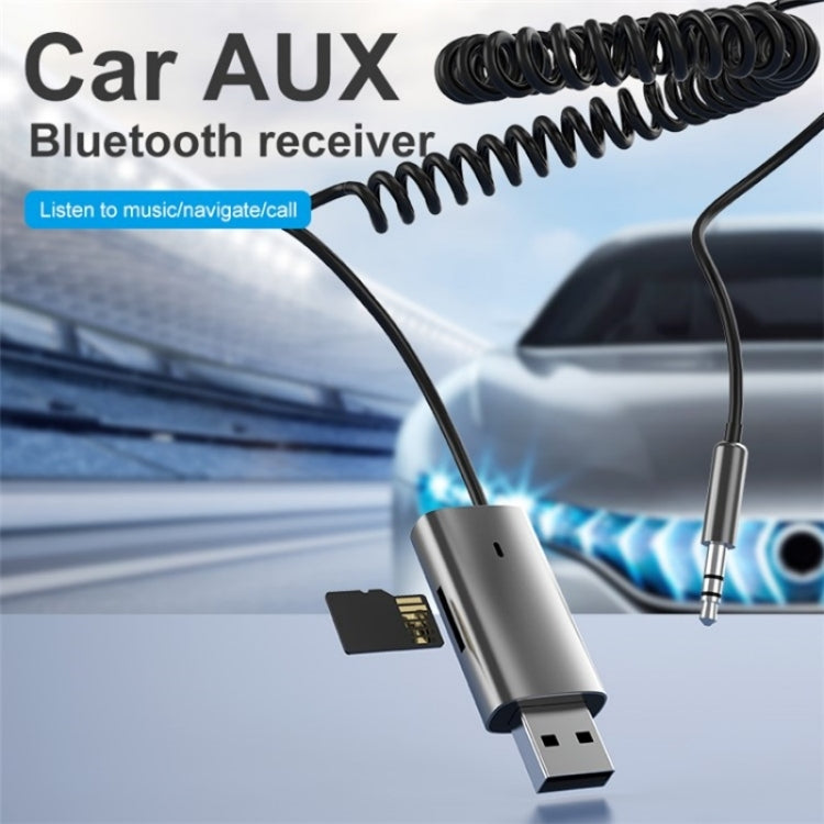 M01 Car Bluetooth Receiver Hands-Free Call  3.5mm AUX Stereo Car Wireless Adapter - Bluetooth Car Kits by PMC Jewellery | Online Shopping South Africa | PMC Jewellery | Buy Now Pay Later Mobicred