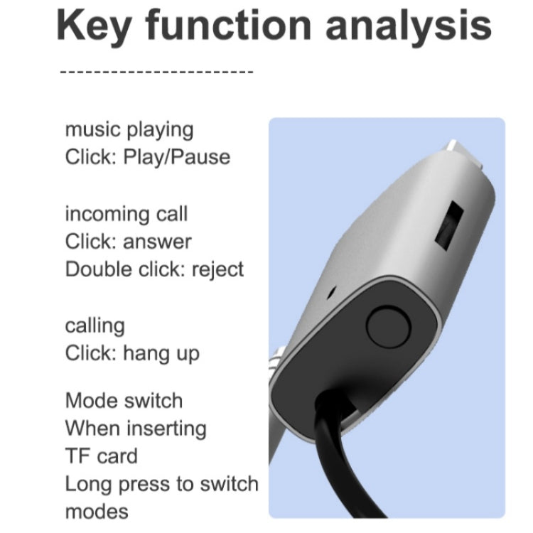M01 Car Bluetooth Receiver Hands-Free Call  3.5mm AUX Stereo Car Wireless Adapter - Bluetooth Car Kits by PMC Jewellery | Online Shopping South Africa | PMC Jewellery | Buy Now Pay Later Mobicred