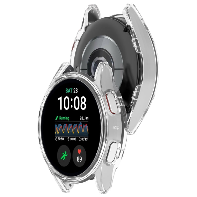 For Sansung Galaxy Watch 7 44mm Half Pack Hollow PC Watch Protective Case(Transparent White) - Watch Cases by PMC Jewellery | Online Shopping South Africa | PMC Jewellery | Buy Now Pay Later Mobicred