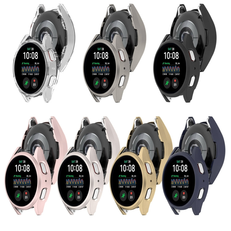 For Sansung Galaxy Watch 7 40mm Half Pack Hollow PC Watch Protective Case(Titanium Steel Color) - Watch Cases by PMC Jewellery | Online Shopping South Africa | PMC Jewellery | Buy Now Pay Later Mobicred