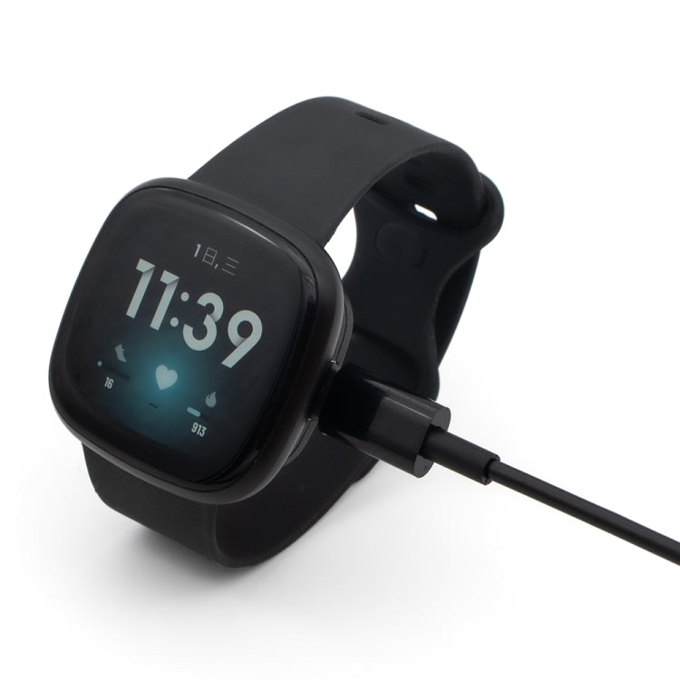 For Fitbit Sense 2 Portable Detachable USB-C / Type-C Interface Smart Watch Magnetic Charger(Black) - Charger by PMC Jewellery | Online Shopping South Africa | PMC Jewellery | Buy Now Pay Later Mobicred