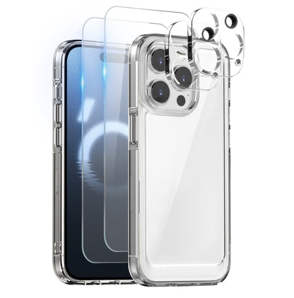 For iPhone 16 Pro NORTHJO 5 in 1 Clear Phone Case with 2pcs Screen Film + 2pcs Camera Lens Film - iPhone 16 Pro Cases by NORTHJO | Online Shopping South Africa | PMC Jewellery | Buy Now Pay Later Mobicred