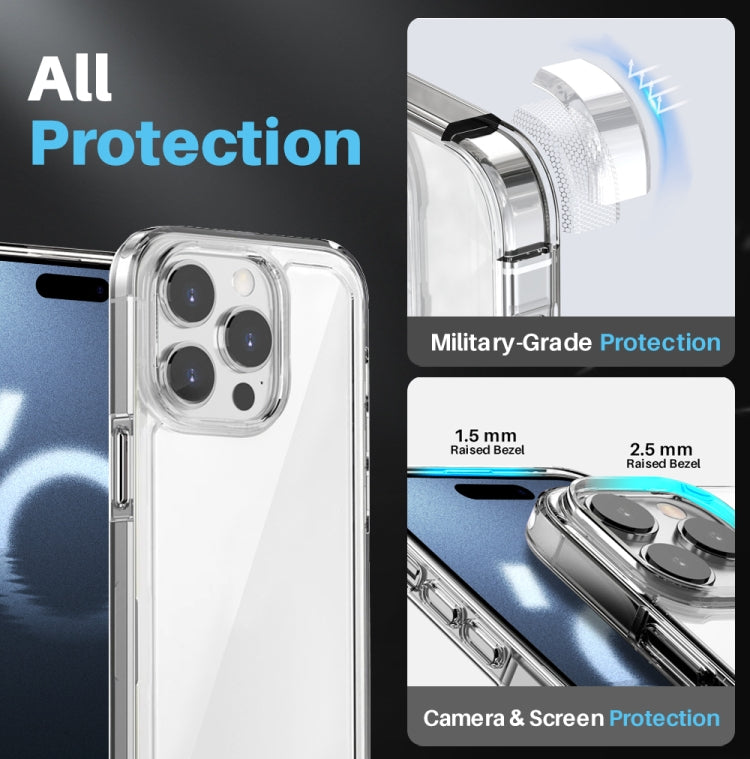 For iPhone 16 Pro NORTHJO 5 in 1 Clear Phone Case with 2pcs Screen Film + 2pcs Camera Lens Film - iPhone 16 Pro Cases by NORTHJO | Online Shopping South Africa | PMC Jewellery | Buy Now Pay Later Mobicred