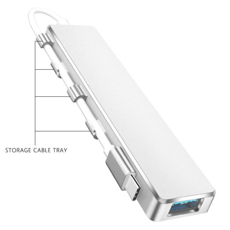 ADS-301C USB-C / Type-C to USB-C + USB 3.0 + 3 x USB 2.0 Expander HUB(Grey) - USB HUB by PMC TechLife | Online Shopping South Africa | PMC TechLife | Buy Now Pay Later Mobicred