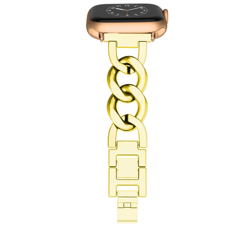 For Apple Watch Series 9 45mm Quick-Release Metal Chain Watch Band(Gold) - free shipping - PMC TechLife - Order now!