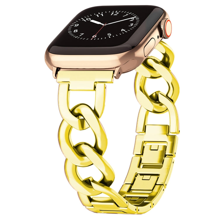 For Apple Watch Series 3 38mm Quick-Release Metal Chain Watch Band(Gold) - free shipping - PMC TechLife - Order now!