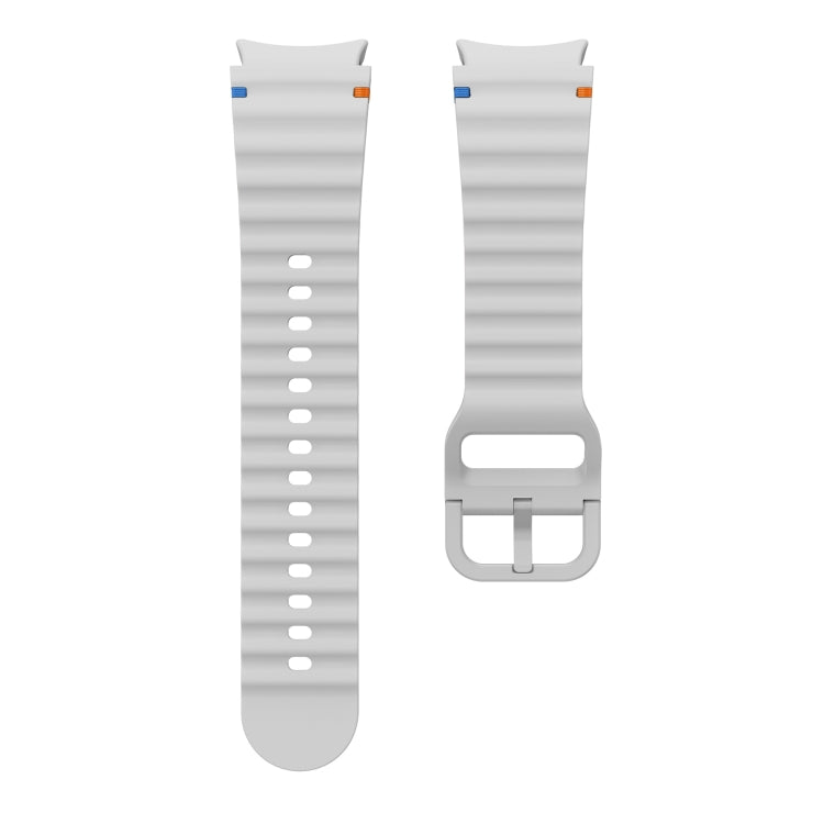 For Samsung Galaxy Watch 5 Pro Wave Pattern Stitched Silicone Watch Band(Light Gray) - free shipping - PMC TechLife - Order now!
