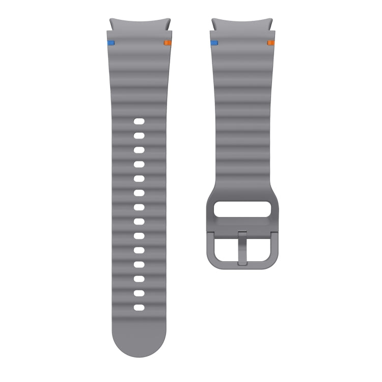 For Samsung Galaxy Watch 5 Pro Wave Pattern Stitched Silicone Watch Band(Dark Gray) - free shipping - PMC TechLife - Order now!