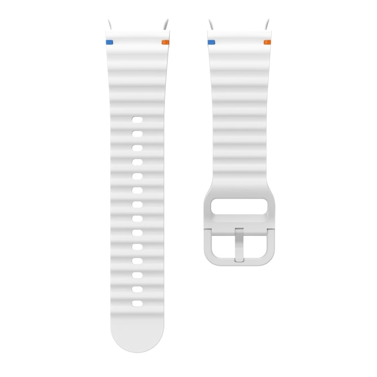 For Samsung Galaxy Watch3 41mm Wave Pattern Stitched Silicone Watch Band(White) - free shipping - PMC TechLife - Order now!