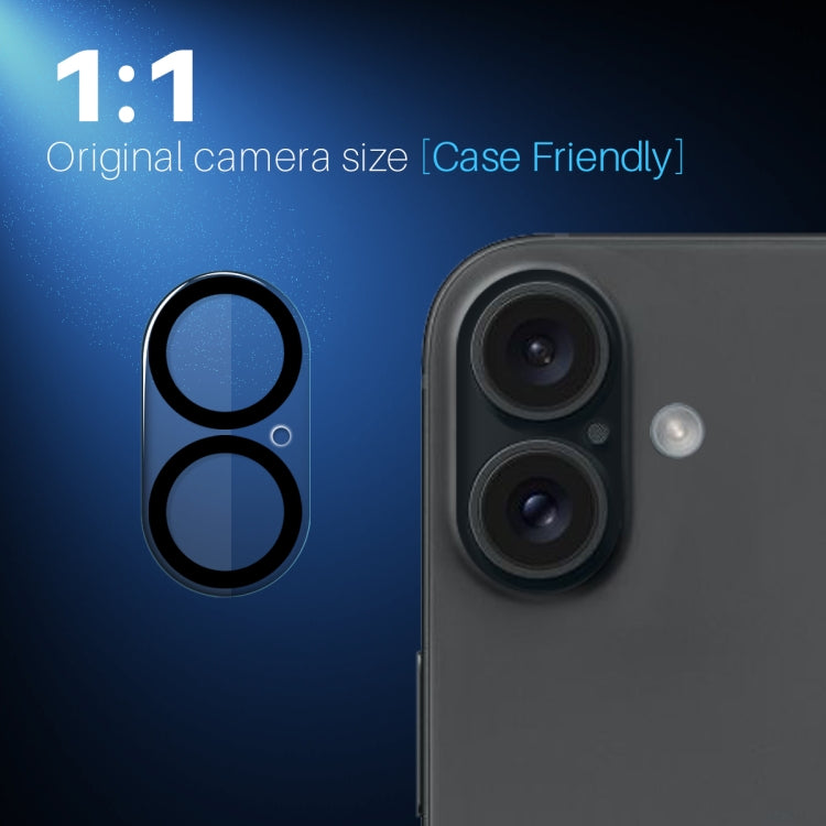 For iPhone 16 / 16 Plus NORTHJO Camera Lens Protector 3D Night Shot Tempered Glass Film(Black) - iPhone 16 Plus Tempered Glass by NORTHJO | Online Shopping South Africa | PMC TechLife | Buy Now Pay Later Mobicred