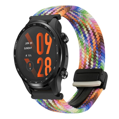 For Ticwatch Pro 3 Ultra 22mm Magnetic Buckle Braided Watch Band(Colorful) - Watch Bands by PMC Jewellery | Online Shopping South Africa | PMC Jewellery | Buy Now Pay Later Mobicred