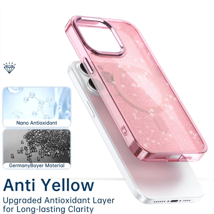 For iPhone 16 Glitter MagSafe Shockproof Phone Case(Blue) - iPhone 16 Cases by PMC TechLife | Online Shopping South Africa | PMC TechLife | Buy Now Pay Later Mobicred