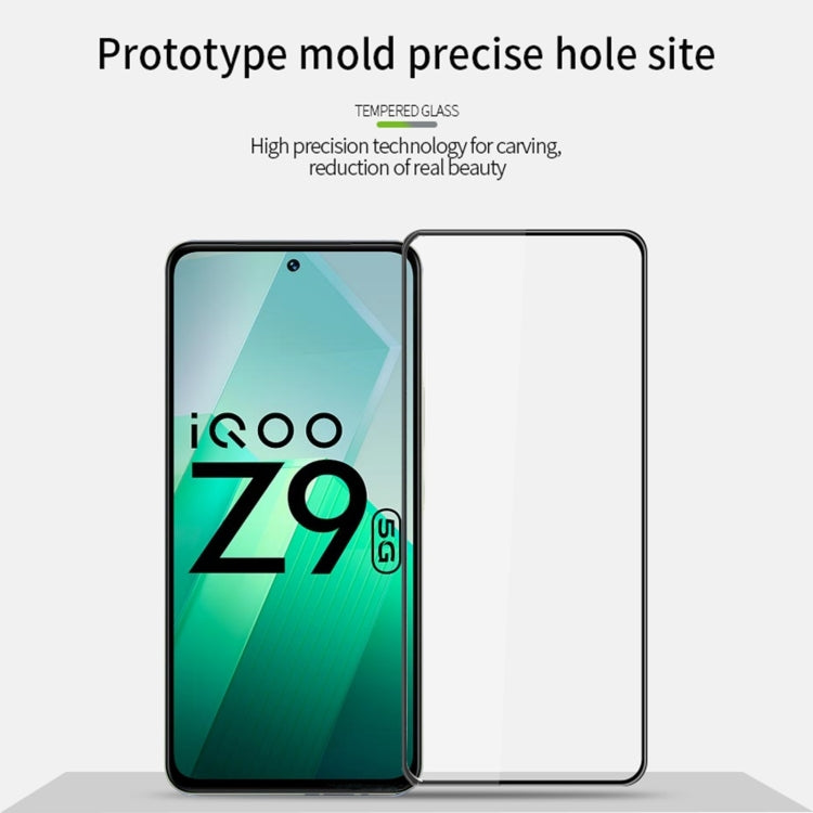 For vivo iQOO Z9 Global PINWUYO 9H 3D Curved Explosion-proof Tempered Glass Film(Black) - vivo Tempered Glass by PINWUYO | Online Shopping South Africa | PMC Jewellery | Buy Now Pay Later Mobicred