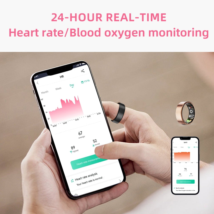 R11M SIZE 7 Smart Ring, Support Heart Rate / Blood Oxygen / Sleep / Multiple Sports Modes(Black) - Smart Rings / Smart Telephones by PMC TechLife | Online Shopping South Africa | PMC TechLife | Buy Now Pay Later Mobicred
