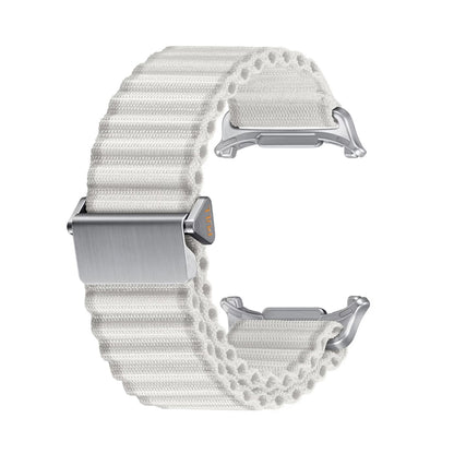 For Samsung Galaxy Watch Ultra 47mm Ocean Style Magnetic Buckle Braided Watch Band(White) - Watch Bands by PMC Jewellery | Online Shopping South Africa | PMC Jewellery | Buy Now Pay Later Mobicred