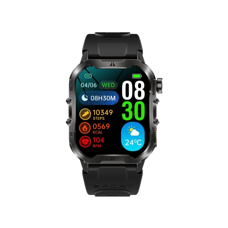 T26 1.96 inch Color Screen Smart Watch, Support Bluetooth Call / Health Monitoring(Black) - Smart Watches by PMC Jewellery | Online Shopping South Africa | PMC Jewellery | Buy Now Pay Later Mobicred