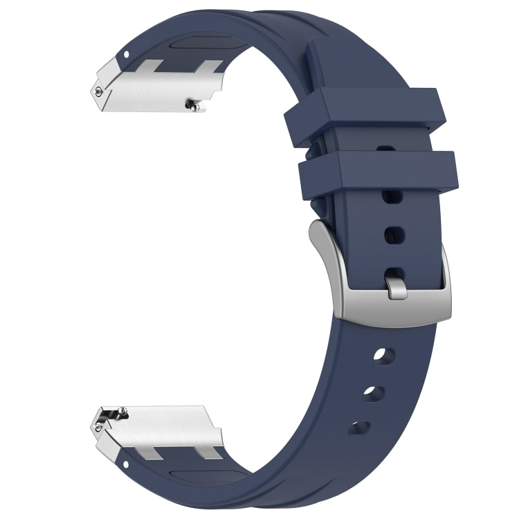 For Samsung Galaxy Watch Active 2 20mm Quick Release Silver Buckle Royal Silicone Watch Band(Navy Blue) - free shipping - PMC TechLife - Order now!