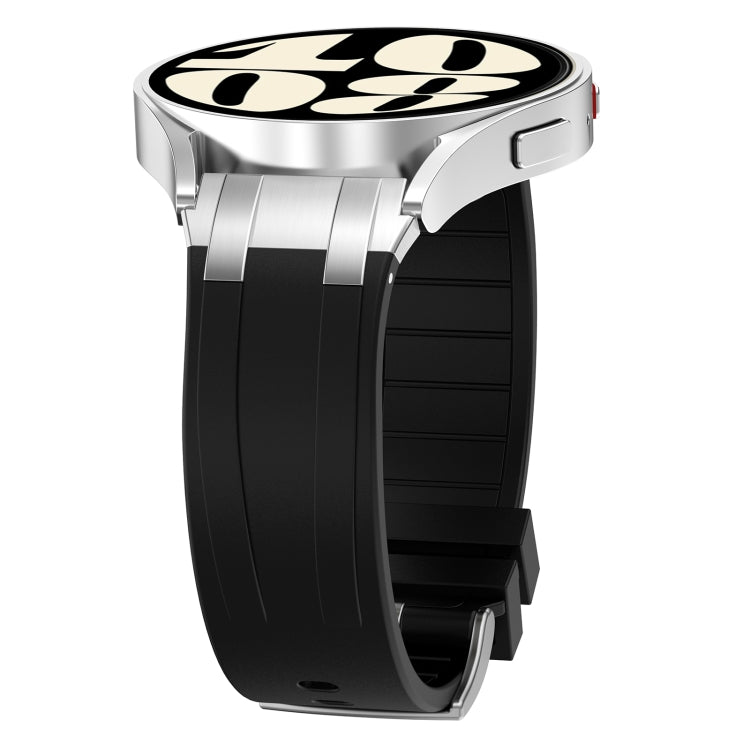 For Amazfit Bip3 Pro 20mm Quick Release Silver Buckle Royal Silicone Watch Band(Black) - free shipping - PMC TechLife - Order now!