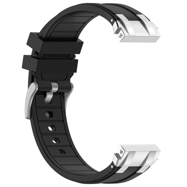 For Amazfit Active 20mm Quick Release Silver Buckle Royal Silicone Watch Band(Black) - free shipping - PMC TechLife - Order now!