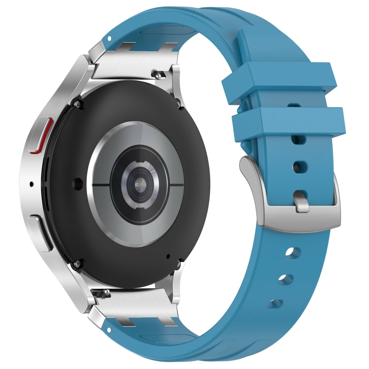 For Amazfit GTS 2e 20mm Quick Release Silver Buckle Royal Silicone Watch Band(Sea Blue) - free shipping - PMC TechLife - Order now!