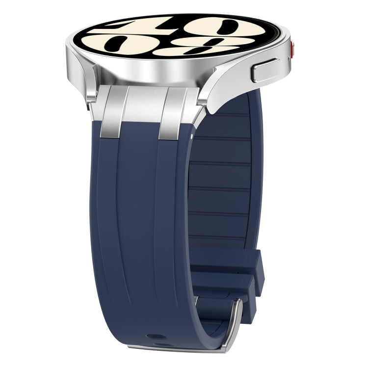 For Amazfit Pop Pro 20mm Quick Release Silver Buckle Royal Silicone Watch Band(Navy Blue) - free shipping - PMC TechLife - Order now!